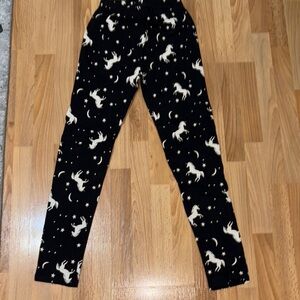 Gap Kids Girls Unicorn Print Black Leggings